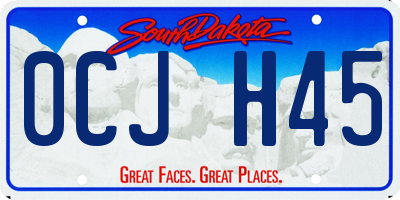 SD license plate 0CJH45