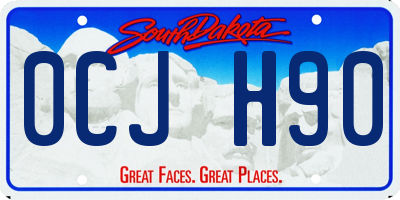 SD license plate 0CJH90