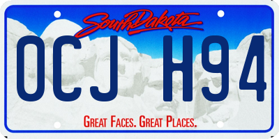 SD license plate 0CJH94