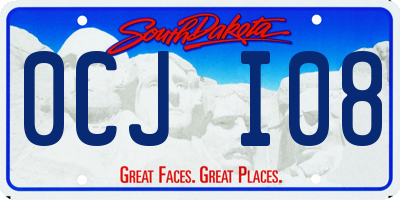 SD license plate 0CJI08