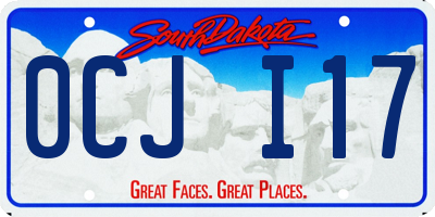 SD license plate 0CJI17