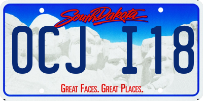 SD license plate 0CJI18