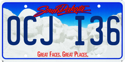 SD license plate 0CJI36