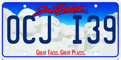 SD license plate 0CJI39