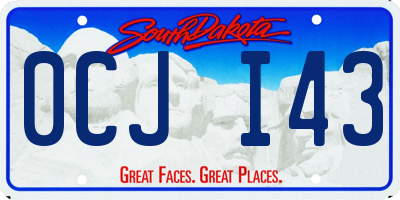 SD license plate 0CJI43