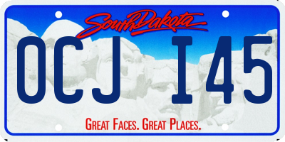 SD license plate 0CJI45