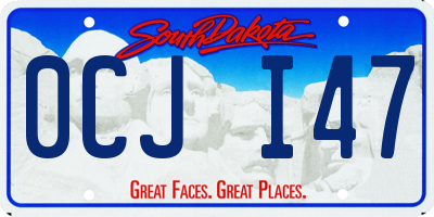 SD license plate 0CJI47