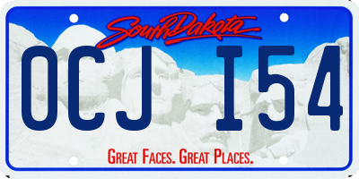 SD license plate 0CJI54