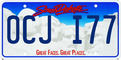 SD license plate 0CJI77
