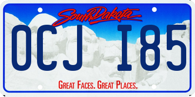 SD license plate 0CJI85