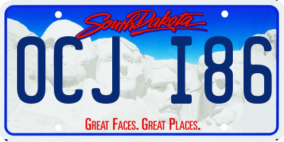 SD license plate 0CJI86