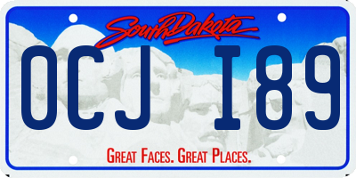 SD license plate 0CJI89