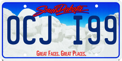 SD license plate 0CJI99