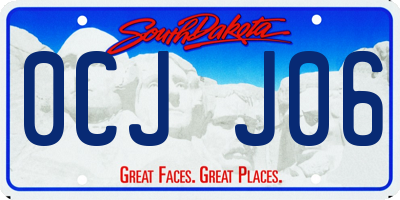 SD license plate 0CJJ06
