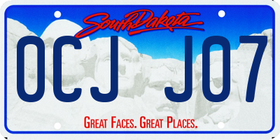 SD license plate 0CJJ07