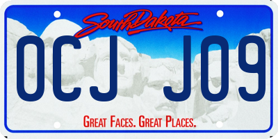 SD license plate 0CJJ09