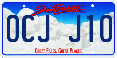 SD license plate 0CJJ10