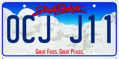 SD license plate 0CJJ11