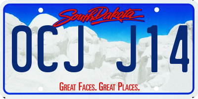SD license plate 0CJJ14