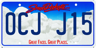 SD license plate 0CJJ15