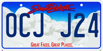 SD license plate 0CJJ24