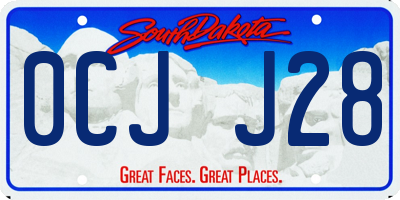 SD license plate 0CJJ28