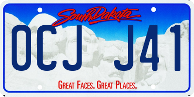SD license plate 0CJJ41