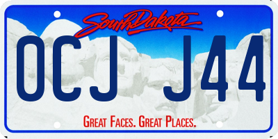 SD license plate 0CJJ44
