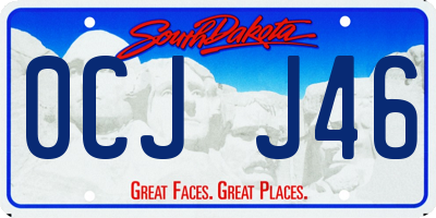 SD license plate 0CJJ46