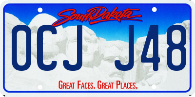 SD license plate 0CJJ48