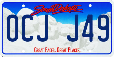 SD license plate 0CJJ49