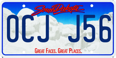SD license plate 0CJJ56
