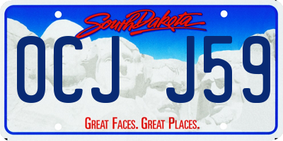 SD license plate 0CJJ59