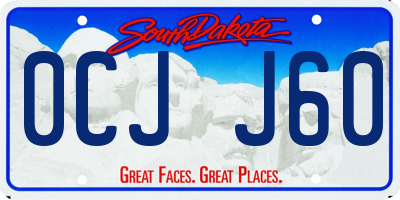 SD license plate 0CJJ60
