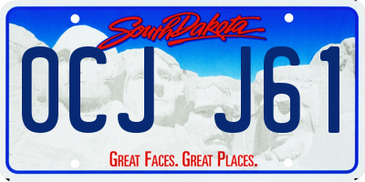 SD license plate 0CJJ61