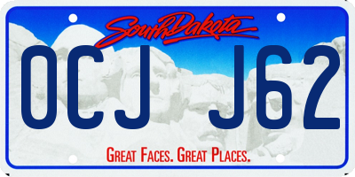 SD license plate 0CJJ62