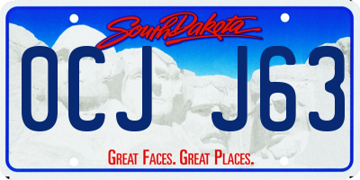 SD license plate 0CJJ63