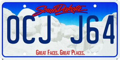 SD license plate 0CJJ64