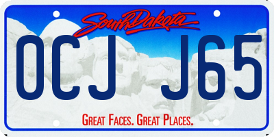 SD license plate 0CJJ65