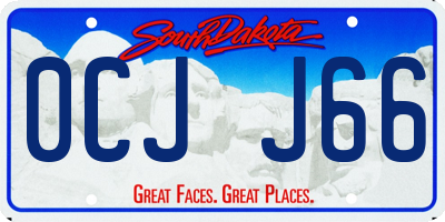 SD license plate 0CJJ66