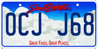 SD license plate 0CJJ68