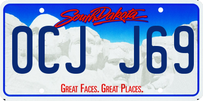 SD license plate 0CJJ69