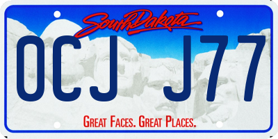 SD license plate 0CJJ77