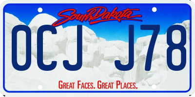 SD license plate 0CJJ78