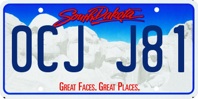 SD license plate 0CJJ81