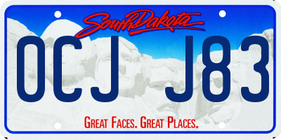SD license plate 0CJJ83