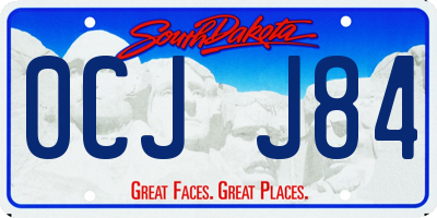 SD license plate 0CJJ84