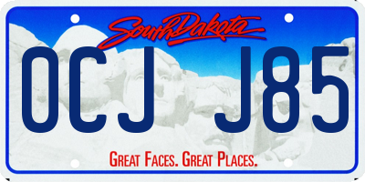 SD license plate 0CJJ85