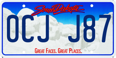 SD license plate 0CJJ87