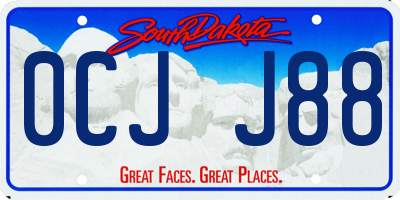 SD license plate 0CJJ88